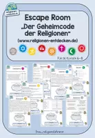 Vorschau - Stundenentwürfe - Religion / Ethik: Escape Room "Der Geheimcode der Religionen" (www.religionen-entdecken.de) - Deckblatt