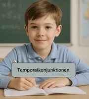 Vorschau - Fördermaterial/Inklusion - Materialpaket Sätze mit Zeitbezug - Temporale Konjunktionen - Deckblatt