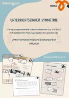 Vorschau - Unterrichtsreihen - Unterrichtseinheit Symmetrie (Mathematik) | Klasse 3 und 4 - Deckblatt