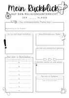 Vorschau - Stundenentwürfe - Rückblick auf den Religionsunterricht – Reflexionsblatt zum Schuljahresende (verschiedene Versionen) - Seite 2