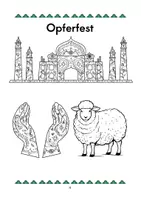 Vorschau - Arbeitsblätter - Opferfest im Islam mit Quiz, Lösungsblatt und Ausmalbild - Seite 3