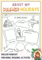 Aperçu - Fiches - About My Summer Holidays / Reflection Handout + Speaking Activity - Page de couverture