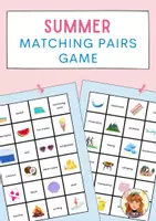 Aperçu - Jeux - Summer Matching Pairs / English Game / Holidays / EFL ESL - Page de couverture