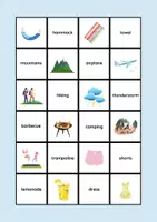 Aperçu - Jeux - Summer Matching Pairs / English Game / Holidays / EFL ESL - Page 3