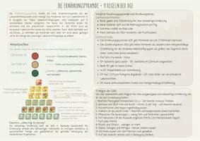 Vorschau - Merkblätter - Übersicht Ernährungspyramide, Regeln der DGE, Energiebedarf, Regionalität und Saisonalität - Deckblatt