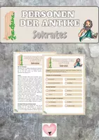 Vorschau - Arbeitsblätter - Personen der Antike - Sokrates - Deckblatt