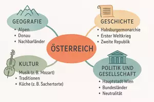 Vorschau - Arbeitsblätter - Arbeitsblatt "Österreich" + Onlineübung & MP3 + Mindmap + Infografik - Seite 3