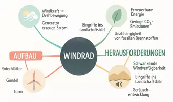 Vorschau - Arbeitsblätter - Lernposter + Arbeitsblätter zum Thema "Windrad" + Lösung & MP3 + Mindmap + Infografik - Seite 3
