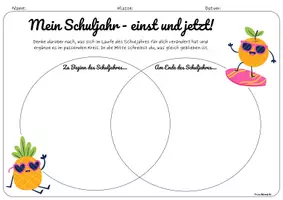 Vorschau - Arbeitsblätter - Mein Schuljahr - einst und jetzt! - Deckblatt