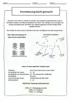 Vorschau - Arbeitsblätter - Merkblatt: Formatierung leicht gemacht - Seite 1