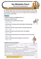 Vorschau - Arbeitsblätter - Der Mittelalter-Check (Beobachtungsbogen) - Seite 1