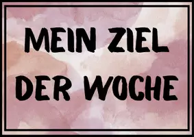 Vorschau - Mal- und Bastelvorlagen - Mein Ziel der Woche – Persönliche Zielkarten + Reflexionshilfe - Seite 1