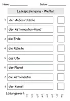 Vorschau - Arbeitsblätter - Lesespaziergang Weltall - Klasse 1 / 2 - differenziert - Seite 3