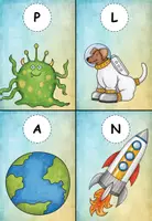 Vorschau - Arbeitsblätter - Lesespaziergang Weltall - Klasse 1 / 2 - differenziert - Seite 1
