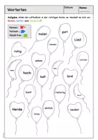 Vorschau - Arbeitsblätter - Wortarten - Deckblatt
