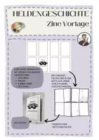 Vorschau - Arbeitsblätter - KUNST: Heldengeschichte Zine, Heldencomic - Deckblatt