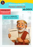 Vorschau - Klassenarbeiten - Lateinarbeit Klassenarbeit Pontes Lektion 25 mit EWH (PG) - Deckblatt