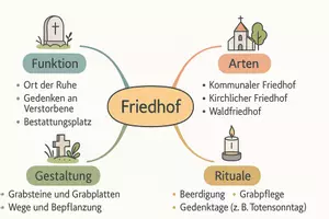 Vorschau - Arbeitsblätter - Lernposter + Arbeitsblätter zum Thema "Friedhof" + Lösung & MP3 + Mindmap + Infografik - Seite 3