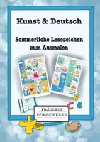 Vorschau - Arbeitsblätter - Sommerliche Lesezeichen zum Ausmalen - Deckblatt