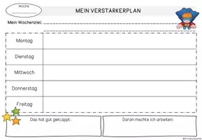 Vorschau - Fördermaterial/Inklusion - Verstärkerplan - Plan zur Verhaltensstärkung und Zielvereinbarung - Seite 1