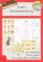 Vorschau - Arbeitsblätter - Buchstabeneinführung X x - Deckblatt