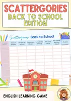 Aperçu - Jeux - BACK TO SCHOOL: Scattergories / English Game / ESL EFL - Page de couverture