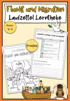 Vorschau - Arbeitsblätter - Lerntheke Flucht und Migration - Laufzettel und Deckblatt Klasse 3 4 - Deckblatt