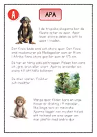 förhandsvisning - Apan A-Ö-djuren läs och skriv 2 - sida 1