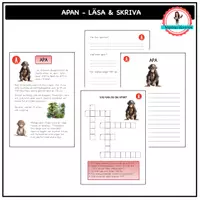 förhandsvisning - Apan A-Ö-djuren läs och skriv 2 - försättsblad