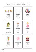 Aperçu - Jeux - CARNIVAL: Don't say it! / English Game / ESL EFL - Page 1