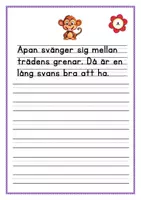 förhandsvisning - Öva välskrivning med djur / svårare - sida 3