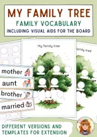 Aperçu - Présentation / Support pour le tableau - Family tree worksheets - Page de couverture