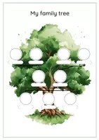 Aperçu - Présentation / Support pour le tableau - Family tree worksheets - Page 1
