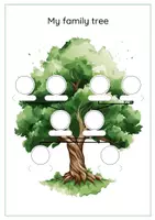Aperçu - Présentation / Support pour le tableau - Family tree worksheets - Page 2