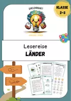 Vorschau - Arbeitsblätter - Lesekonferenz Lesereise "Länder" - Deckblatt