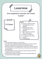 Vorschau - Arbeitsblätter - Lesekonferenz Lesereise "Länder" - Seite 1