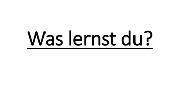 Vorschau - Präsentationen/Tafelbilder - Präsentation: Vokabeln zum Thema Schulfächer - Deckblatt