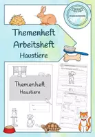 Vorschau - Arbeitsblätter - Themenheft/Forscherheft/Lernwerkstatt Haustiere - Deckblatt