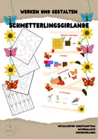 Vorschau - Mal- und Bastelvorlagen - Schmetterlingsgirlande - Deckblatt