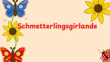 Vorschau - Mal- und Bastelvorlagen - Schmetterlingsgirlande - Seite 1