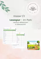 Vorschau - Arbeitsblätter - Lesespur - Im Park - Deckblatt