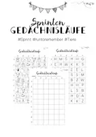 Vorschau - Spiele - Gedächtnislauf Tiere - Sprint und Ausdauerspiele - Deckblatt