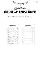 Vorschau - Spiele - Gedächtnislauf Symbole - Sprint und Ausdauerspiele - Deckblatt