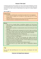 Vorschau - Quiz - Sommerferien Table Quiz für Jahrgang 5 - 7 - Seite 1