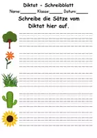 Vorschau - Test - GRATIS - Diktat Thema Pflanzen - DaZ/DaF, Deutsch (Klasse 1 bis 4) - Seite 2