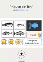 Vorschau - Arbeitsblätter - Kunstprojekt: Gefühlsfische - Heute bin ich - Deckblatt