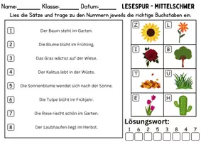 Vorschau - Spiele - Lesespur / Leserätsel Thema Pflanzen - DaZ/DaF, Deutsch - Seite 2
