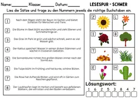 Vorschau - Spiele - Lesespur / Leserätsel Thema Pflanzen - DaZ/DaF, Deutsch - Seite 3