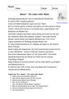 Vorschau - Arbeitsblätter - Mozart: Leben&Werke I Zauberflöte, Eine kleine Nachtmusik - Seite 1