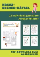 Vorschau - Arbeitsblätter - Kreuz-Rechen-Rätsel mit Aufgaben zur Addition, Subtraktion, 1x1 im Zahlenraum bis 100 - Deckblatt